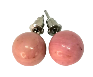 Rodonitové naušnice puzeta 10 mm