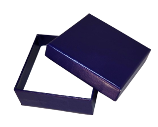 Dárková krabička modrá 6,5x6,5x2 cm