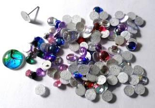 Bižuterní komponenty na výrobu naušnic - komplet