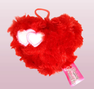 Plyšové srdíčko s poutkem