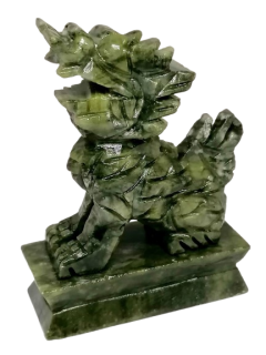 Čínský drak z nefritu – symbol síly a štěstí 10 × 7,5 × 3 cm
