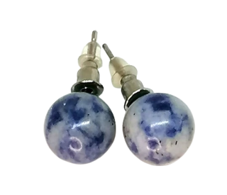 Náušnice ze sodalitu 10 mm kuličky