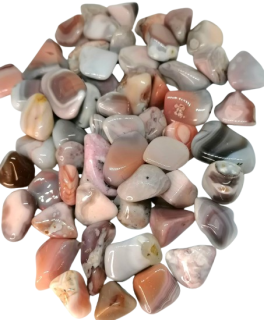 Achát růžový, balení 210 g vhodný k dalšímu prodeji
