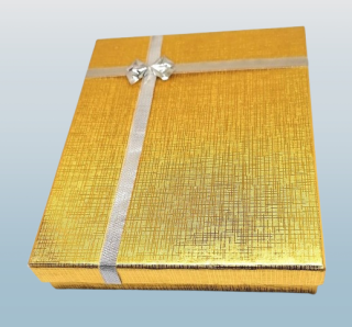 Dárková krabička velká zlatá, 15x12 cm