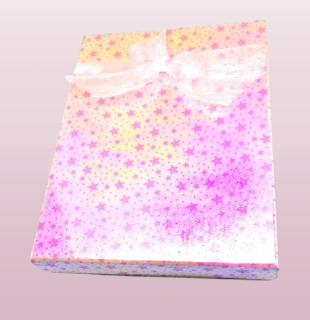 Dárková krabička duhová, velká 16x12x2,7 cm