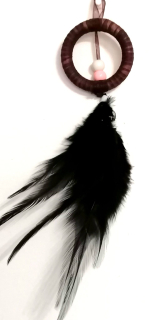 Lapač zlých snů hnědý - 5 cm průměr