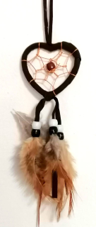 Lapač zlých snů, tmavě hnědé srdíčko