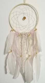 Lapač zlých snů béžový se stuhami