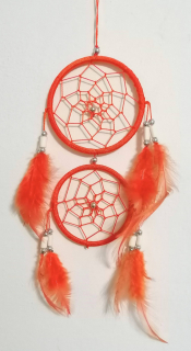 Lapač zlých snů oranžový, dvojitý