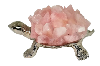 Růženín – velká želva na kovovém tělíčku 11,5 cm | Láska, harmonie, ochrana