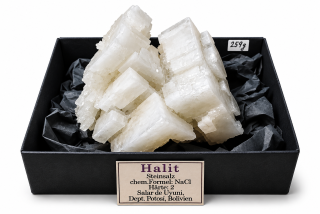 Halit, nádherný krystalický vzorek z Bolívie – 259 g