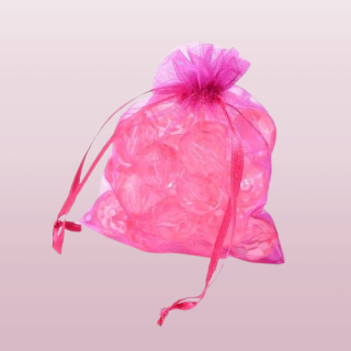 Dárkový pytlíček, sytě růžový, 15x10 cm