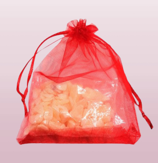 Dárkový sáček červený, velký 15x10 cm