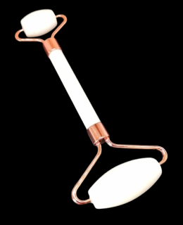 Face roller z jadeitu bílého 14 cm