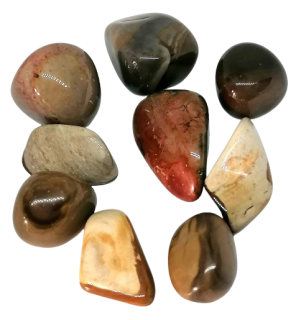 Jaspis polychrom, tromlované kusy cca 1,5-2,5 cm