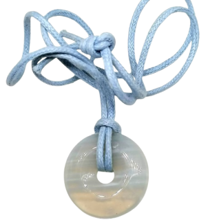 Donut, achátový přívěsek průměr do 3 cm