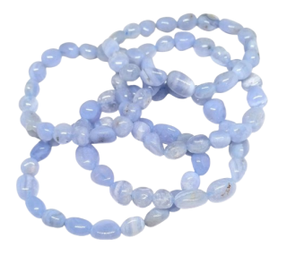 Chalcedonový náramek z přírodních kamenů – nepravidelné tvary 0,7–1 cm, obvod 18–19 cm | harmonizační šperk