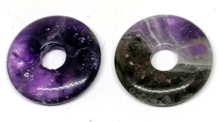Donut - přívěsek z ametystu 3 cm