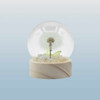 Svítící květinová zahrádka v kopuli - Pampeliška - LED , na baterie