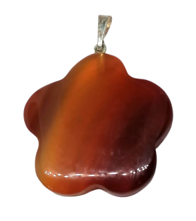 Achátový přívěsek květ 3 cm