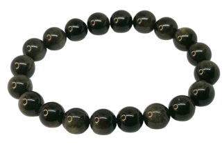 Zlatý obsidián náramek – ochranný kámen, 10mm korálky