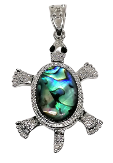 Přívěsek želvička z paua mušle,pohyblivá