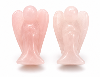 Anděl strážný z růženínu 5 cm – talisman lásky, ochrany a klidu