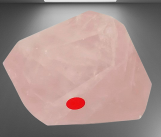 Růženínový broušený mnohotvar 150 g, B kvalita