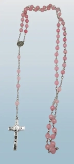 Růženec z růženínu – duchovní šperk a talisman lásky (obvod cca 80 + 15 cm)
