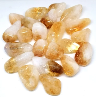 Citrín tromlovaný s křemenem v AA kvalitě větší