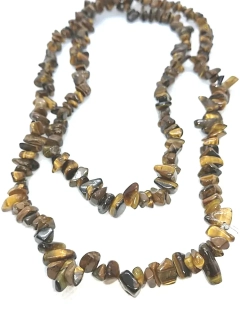 Tygří oko náhrdelník dlouhý,sekaný cca 85 cm