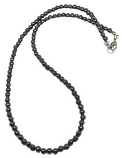 Hematitový náhrdelník z kuliček cca 4 mm, 45 cm