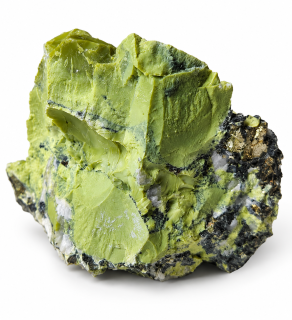 Serpentin s pyritem – surový minerál z Peru, 797 g