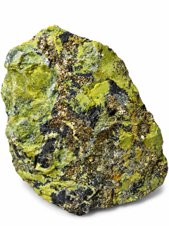 Serpentin s pyritem – surový minerál z Peru, 2,5 kg