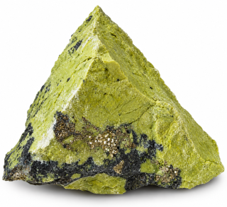 Serpentin s pyritem z Peru, krásný kus 770 g