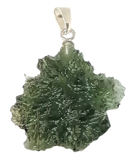 Vltavín přívěsek větší z Ločenic 3,13g/2,2x2,3cm/