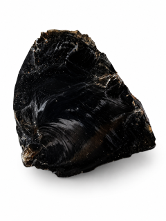 Černý přírodní obsidián 1,2 kg – silný ochranný kámen pro očistu a uzemnění