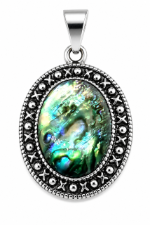 Paua mušle přívěsek ovál 2,5 cm