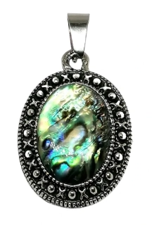 Paua mušle přívěsek ovál 2,5 cm
