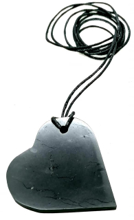 Šungitový přívěsek srdce velké