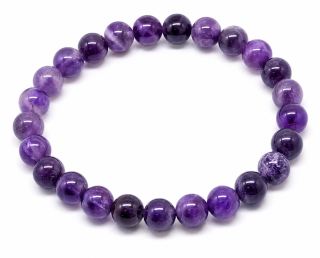 Ametystový náramek 8 mm – elegantní minerální šperk
