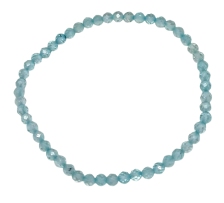 Luxusní náramek z modrého topazu 3 mm