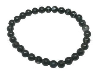 Achátový náramek 6 mm – černé kuličky pro sílu a styl