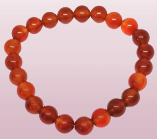 Luxusní karneolový náramek 8 mm – Přírodní kámen v AAA kvalitě