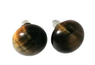 Tygří oko naušnice puzeta 10 mm