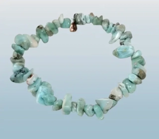 Delfíní kámen – sekaný larimarový náramek z přírodního larimaru | Kámen klidu a moře