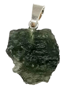 Vltavín přívěsek větší z Malého Chlumu, 2,4 g/1,7 x 1,4 cm/