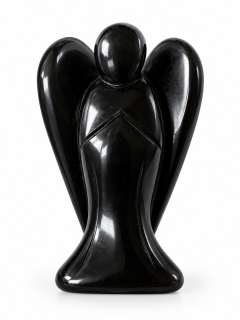 Anděl z černého obsidiánu – přírodní kámen, 5 cm