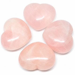 Růženínové srdíčko hmatka 3 × 3 cm – kámen lásky, znamení Býk, Váhy, Rak