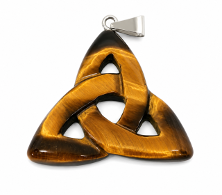 Triquetra tygří oko, keltský uzel - ochranný přívěsek